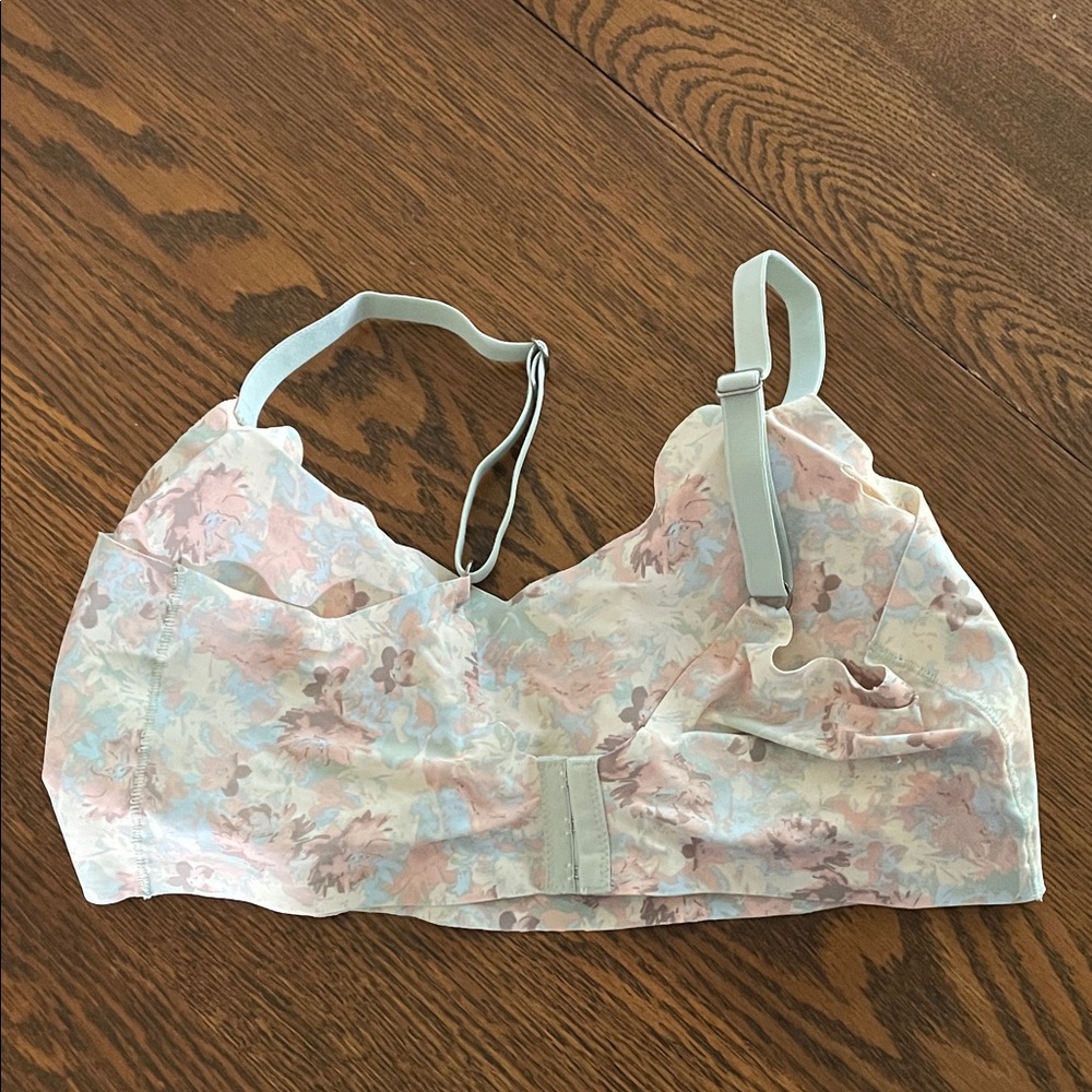 Lucky Brand Women's Floral Bralette - Light Blue and Pink - Picture 2 of 4